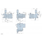 Annovi Reverberi RCV3G27 3/4" Hollow Shaft Pressure Washer Pump - 220 Bar / 3190 Psi - 3400rpm - 12lpm